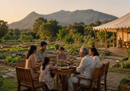 Family time in open spaces