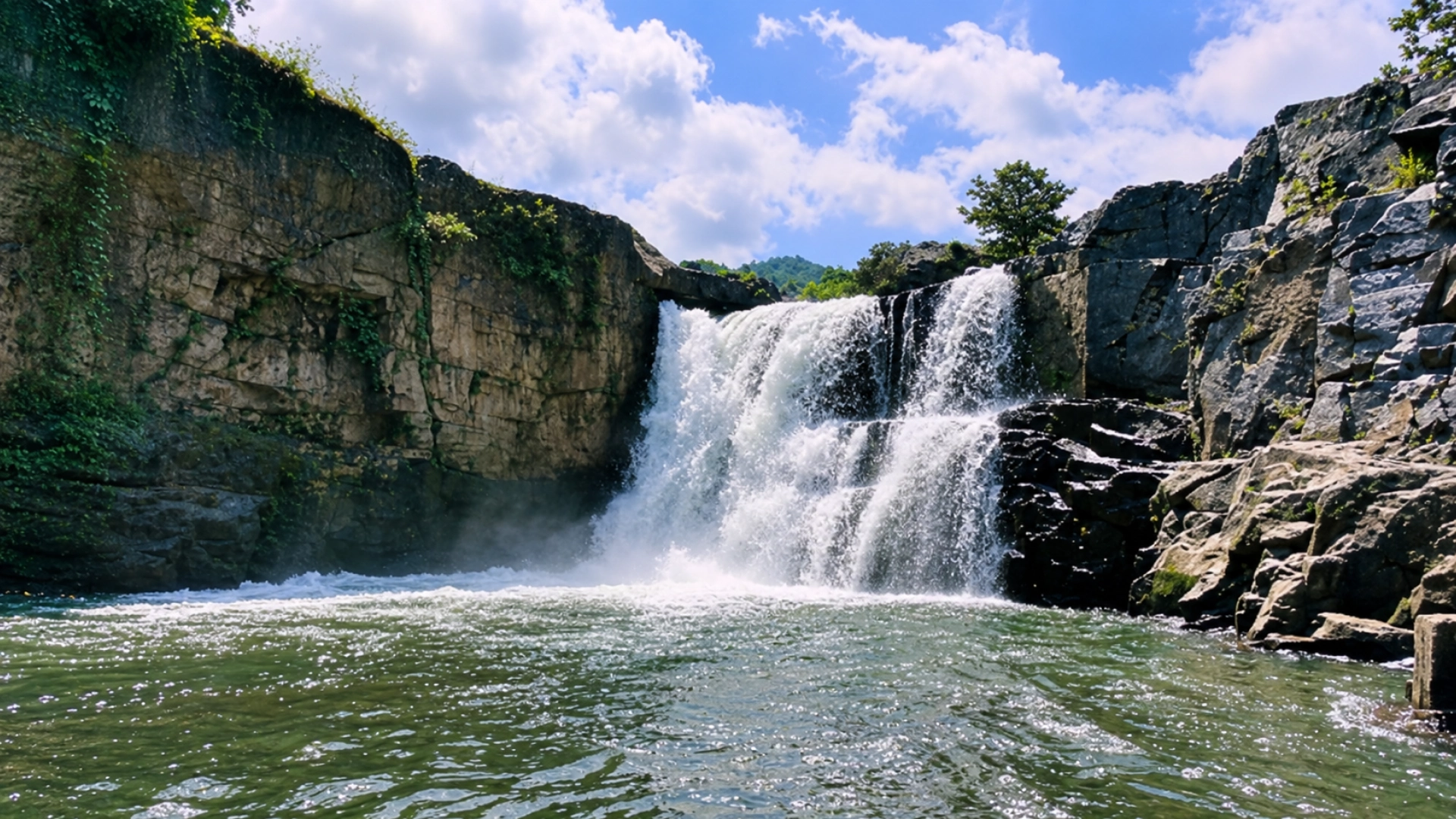 Zarwani Waterfall location background